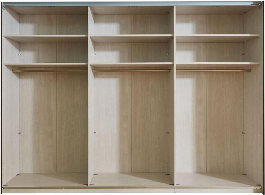 WIEMANN Zweefdeurkast Orion Kledingkast Kast Linnenkast met schuifdeuren hoogwaardige glazen voorkant variabele binnenindeling stijlvolle look