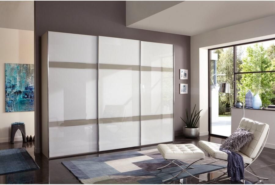 WIEMANN Zweefdeurkast Rialto hoogwaardig glazen front met dwarsbalken