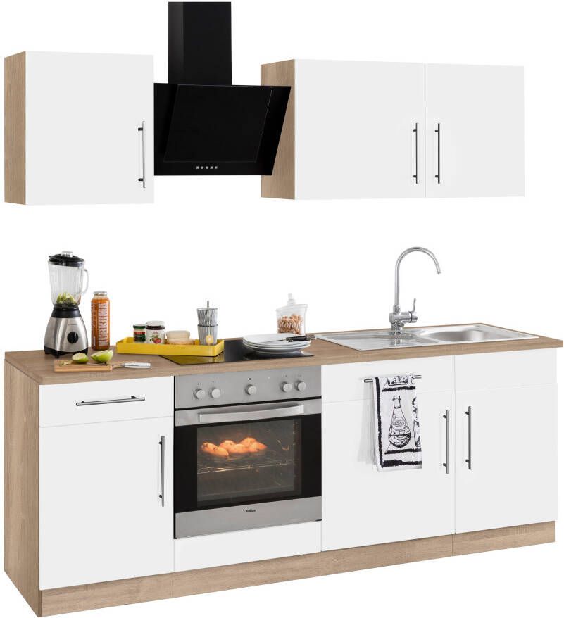 Wiho Küchen Keukenblok Cali zonder elektrische apparaten breedte 220 cm