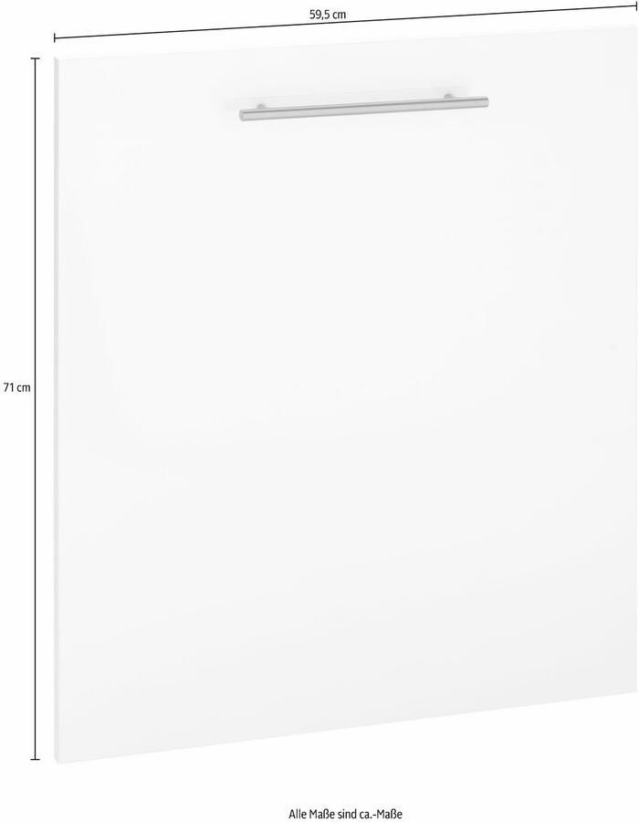 Wiho Küchen Frontstrook Ela 60 cm breed voor volledig integreerbare inbouwvaatwasser