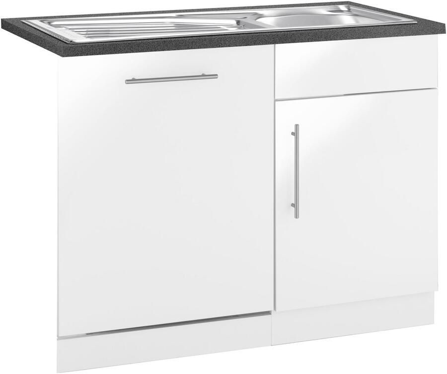Wiho Küchen Gootsteenkast Cali 110 cm breed inclusief deur voet voor vaatwassers