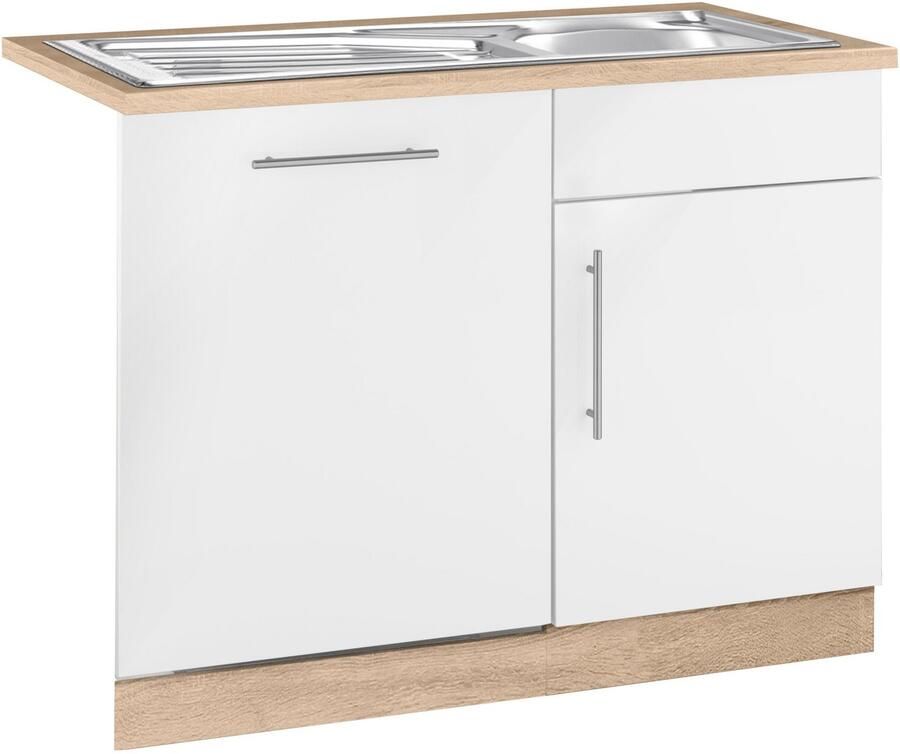 Wiho Küchen Gootsteenkast Cali 110 cm breed inclusief deur voet voor vaatwassers