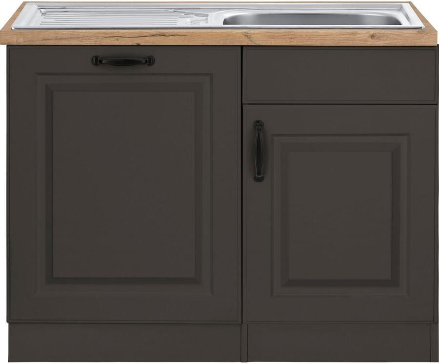 Wiho Küchen Gootsteenkast Erla 110 cm breed inclusief deur voet voor vaatwassers