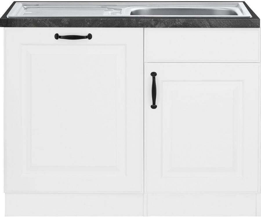 Wiho Küchen Gootsteenkast Erla 110 cm breed inclusief deur voet voor vaatwassers