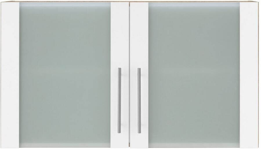 Wiho Küchen Hangend kastje met glasdeur Cali Front met glasinzet