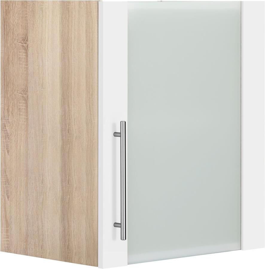 Wiho Küchen Hangend kastje met glasdeur Cali Front met glasinzet