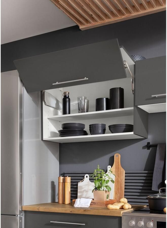 Wiho Küchen Hangend kastje met vouwklep Unna 90 cm breed met soft-closefunctie