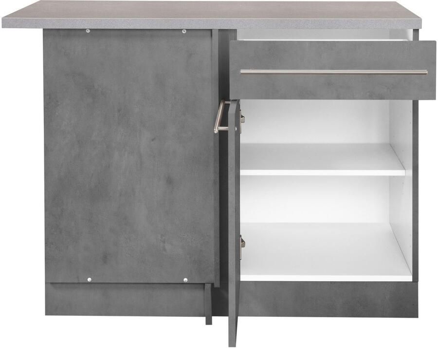 Wiho Küchen Hoekonderkast Chicago 110 cm breed voor een optimaal gebruik van de ruimte