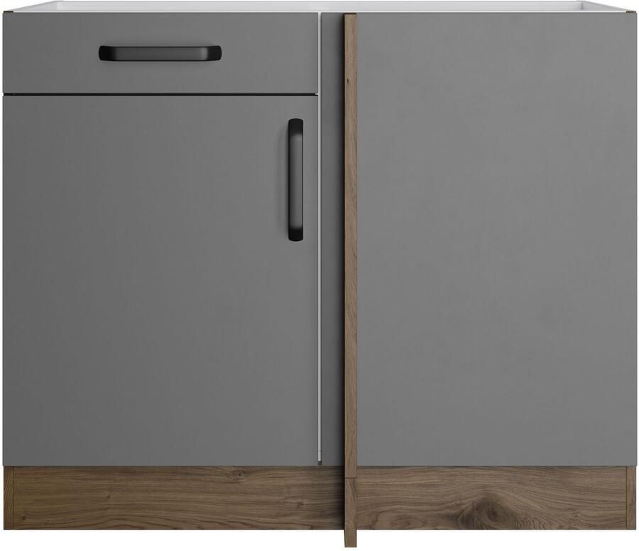 Wiho Küchen Hoekonderkast Elba Breedte: 110 cm met lade en extra legplank