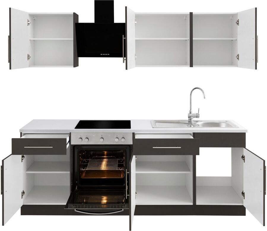 Wiho Küchen Keukenblok Cali zonder elektrische apparaten breedte 220 cm