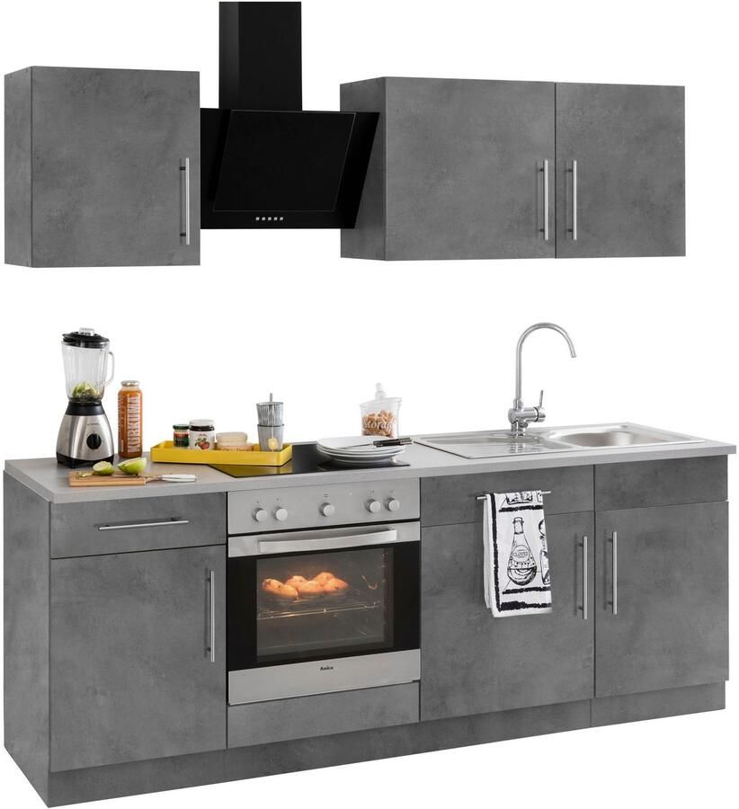 Wiho Küchen Keukenblok Cali zonder elektrische apparaten breedte 220 cm