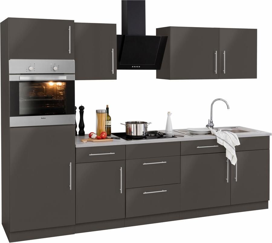 Wiho Küchen Keukenblok Cali zonder elektrische apparaten breedte 280 cm