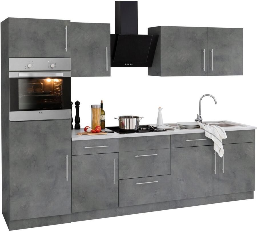 Wiho Küchen Keukenblok Cali zonder elektrische apparaten breedte 280 cm