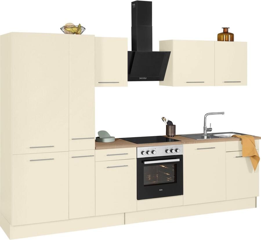 Wiho Küchen Keukenblok Ela Breedte 310 cm softclose functie in hoogte verstelbare poten