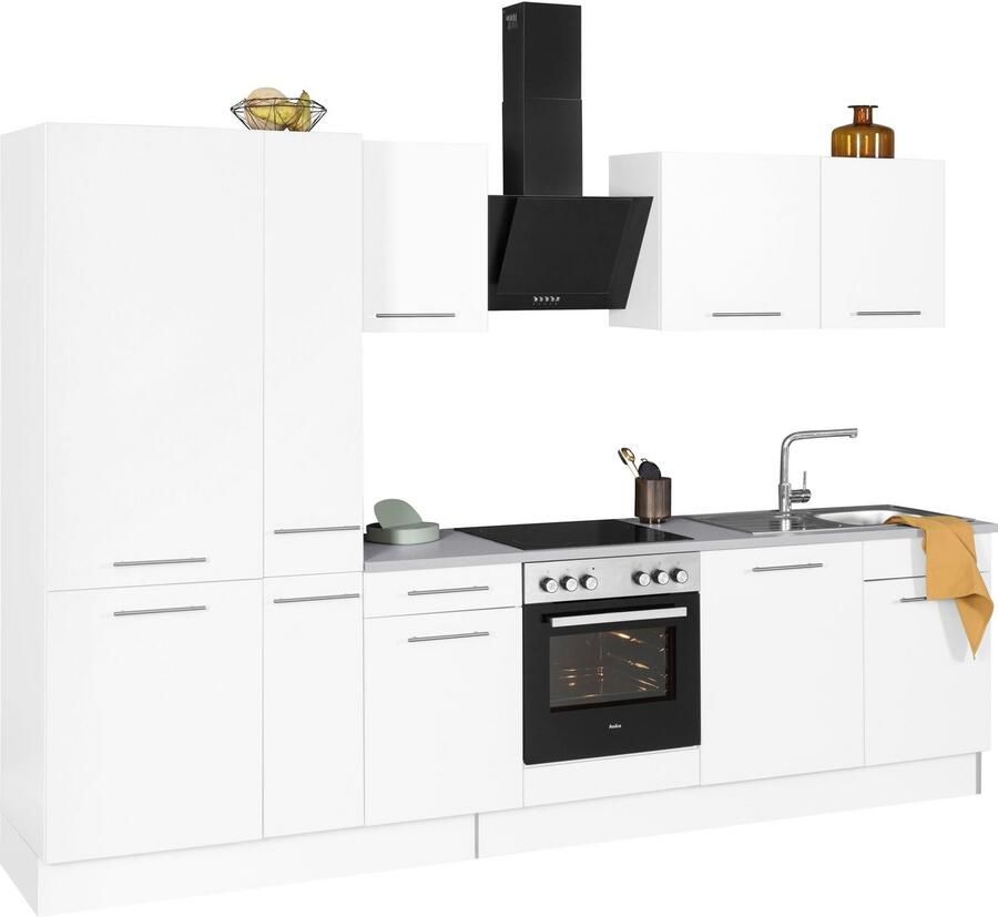 Wiho Küchen Keukenblok Ela Breedte 310 cm softclose functie in hoogte verstelbare poten