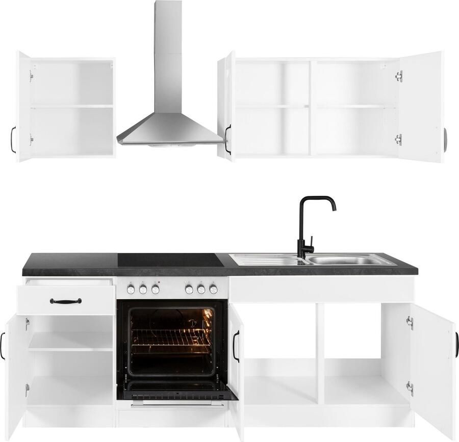 Wiho Küchen Keukenblok Erla zonder elektrische apparaten breedte 210 cm