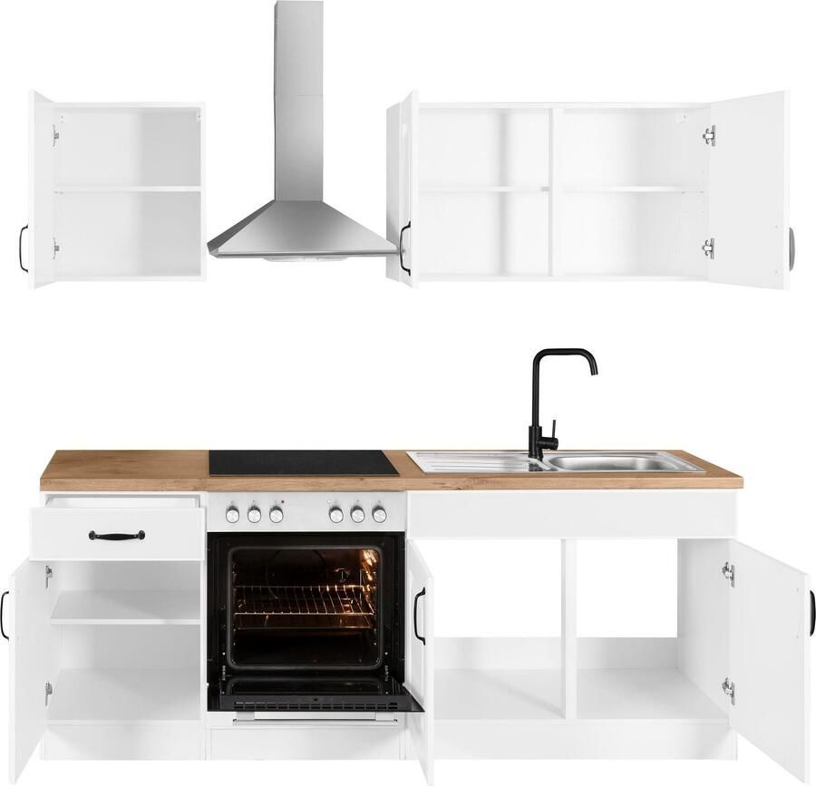 Wiho Küchen Keukenblok Erla zonder elektrische apparaten breedte 210 cm
