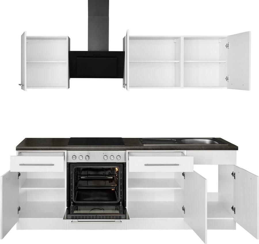 Wiho Küchen Keukenblok Unna zonder elektrische apparaten breedte 220 cm