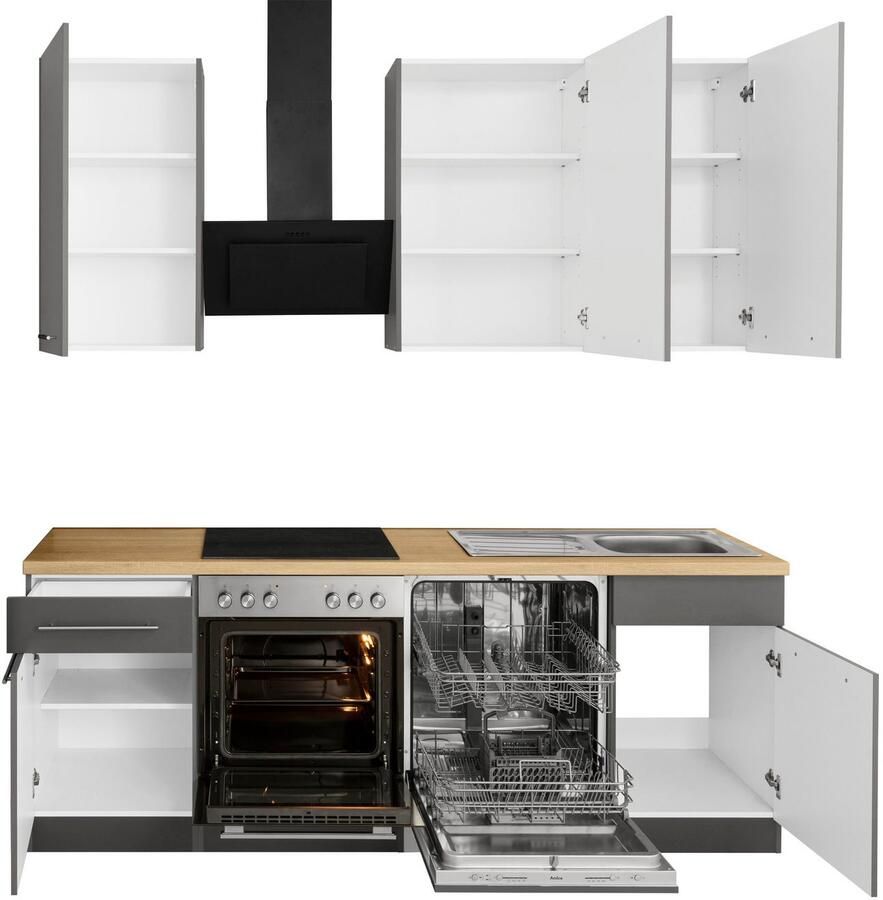 Wiho Küchen Keukenblok Unna zonder elektrische apparaten breedte 220 cm