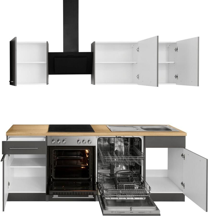 Wiho Küchen Keukenblok Unna zonder elektrische apparaten breedte 220 cm