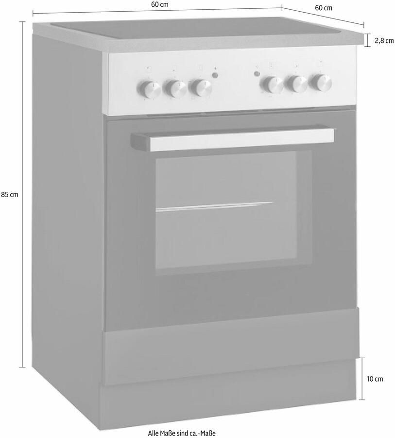 Wiho Küchen Ombouwkast voor oven Cali 60 cm breed