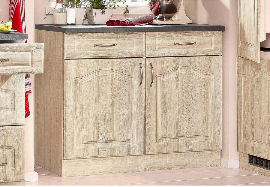 Wiho Küchen Onderkast Linz 100 cm breed in landhuisstijl