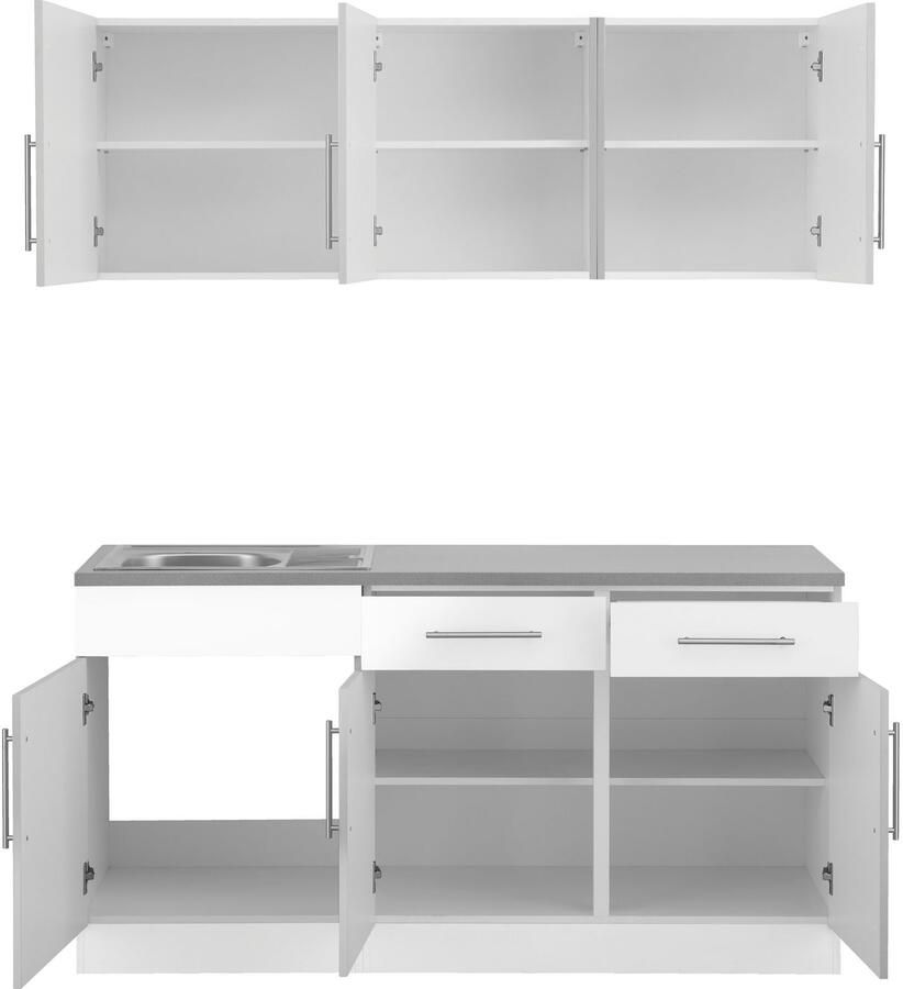 Wiho Küchen Pantry keuken Cali zonder elektrische apparaten breedte 160 cm