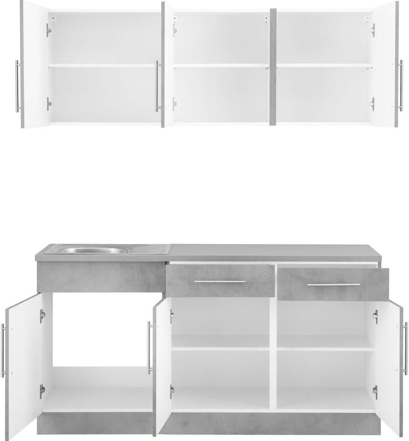 Wiho Küchen Pantry keuken Cali zonder elektrische apparaten breedte 160 cm