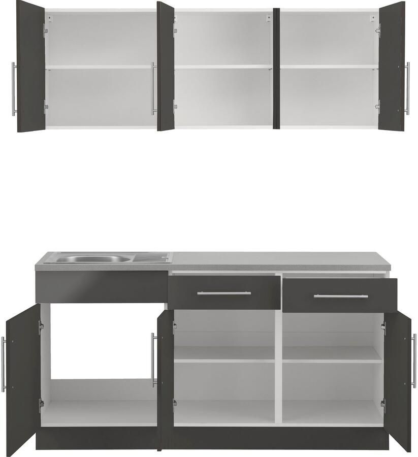 Wiho Küchen Pantry keuken Cali zonder elektrische apparaten breedte 160 cm