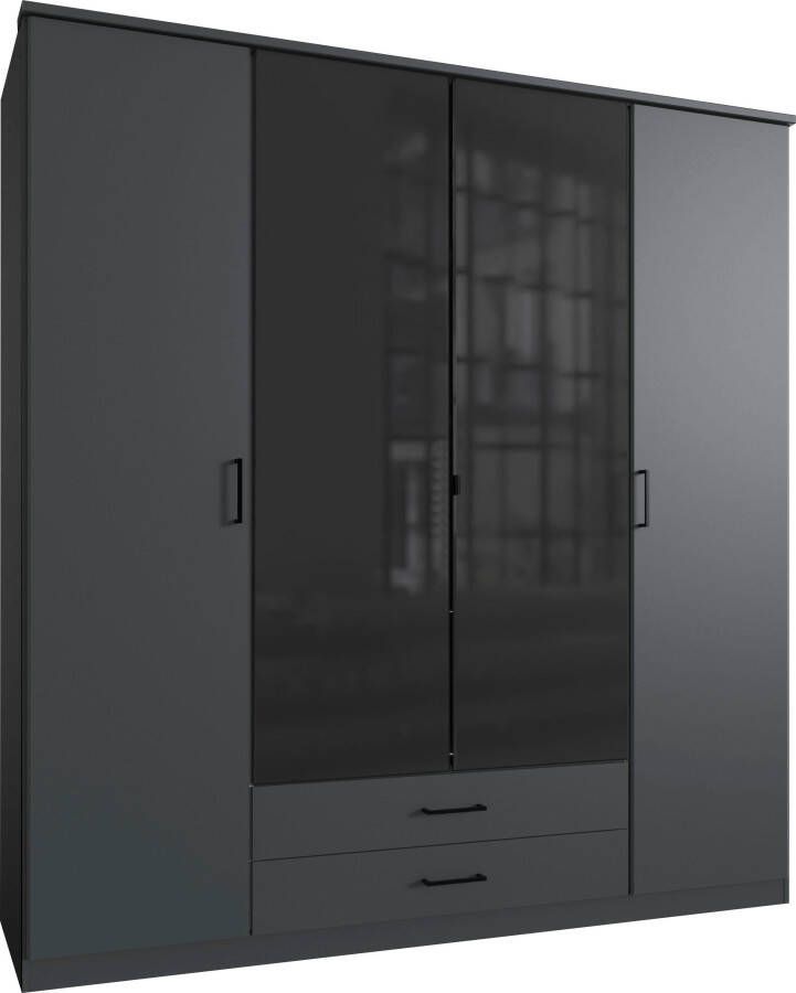 Wimex Draaideurkast Soest met gekleurde glazen deur naar keuze 135 of 180 cm breed