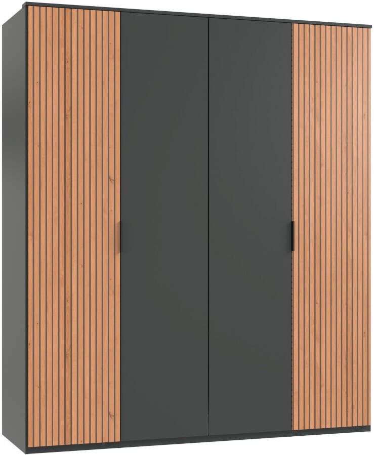 Woonexpress Kledingkast Veghel Antraciet|Grijs|Hout Eiken|Hout Naturel|Zwart - Foto 4