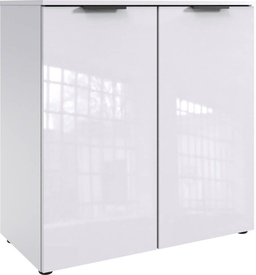 Wimex Kast Level36 D by fresh to go 2-deurs met soft-close functie gelakte voorkant zwarte handgrepen