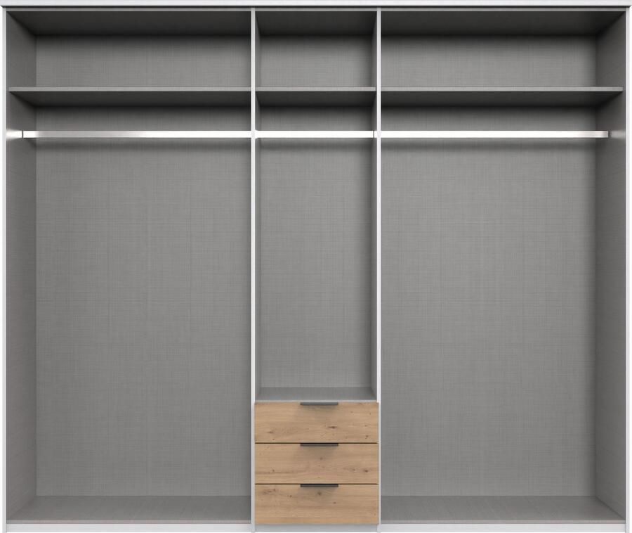 Wimex Draaideurkast Toscana Met aantrekkelijke grepen in massief hout-look 225 of 270 cm breed