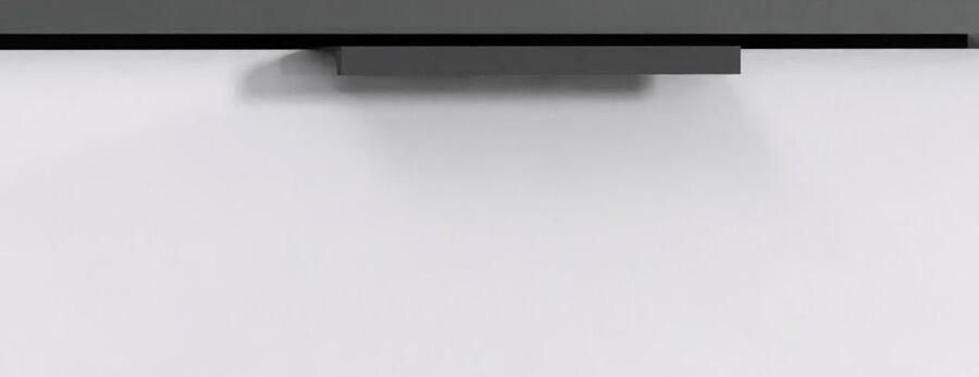 Wimex Kast Level36 D by fresh to go 1-deurs met soft-close functie gelakte voorkant zwarte handgrepen