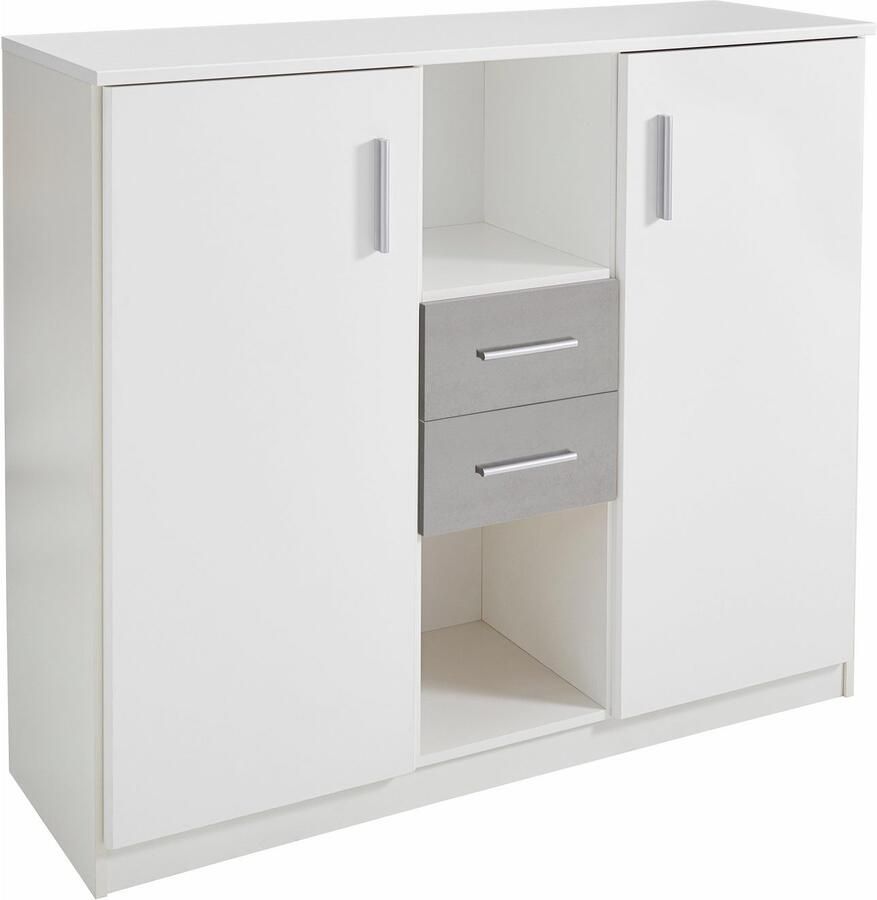 Wimex Kast met laden en deuren Joker Commode met 2 legplanken 124 cm breed