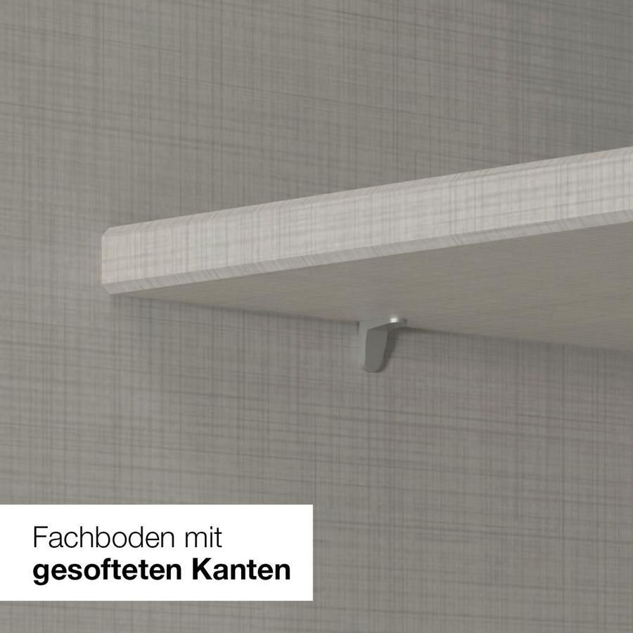 Wimex Schuifdeurkast Jork kledingkast met spiegel zwarte metalen handgrepen Kast in verschillende maten en binneninrichtingsvarianten