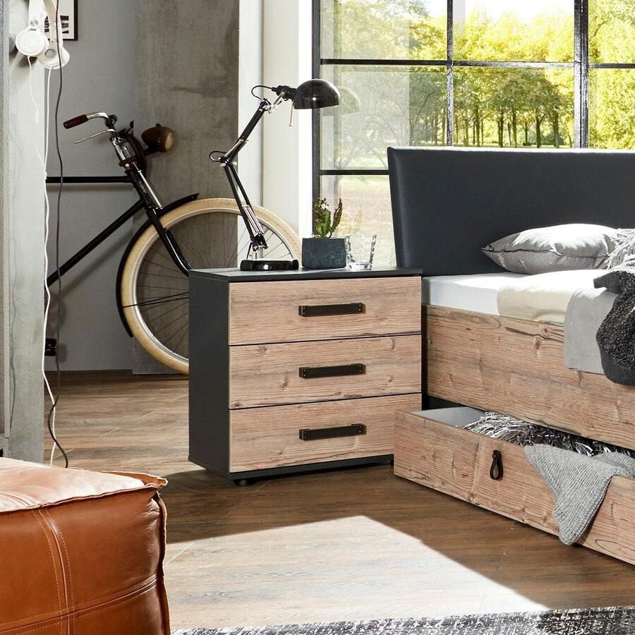 Wimex Ledikant met bergruimte Stockholm gepolsterde hoofdeinde extra opbergruimte aan het voeteneinde