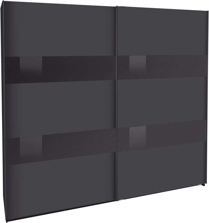 Woonexpress Kledingkast Mierlo Hout Grijs 225 x 208 x 65 cm (BxHxD) Schuifdeurkast Hang-legkast Met 4 Legplanken en 2 Roedes - Foto 7