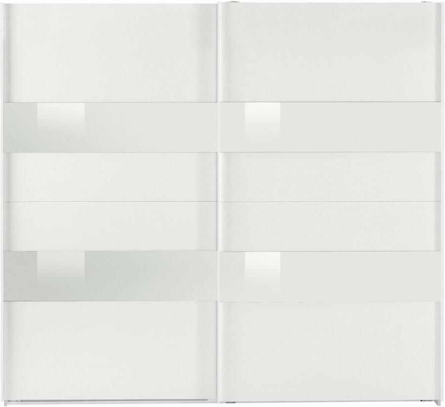 Woonexpress Kledingkast Mierlo Hout Wit 225 x 236 x 65 cm (BxHxD) Schuifdeurkast Hang-legkast Met 4 Legplanken en 2 Roedes - Foto 12
