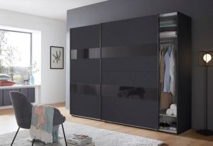 Wimex Zweefdeurkast Altona met glaselementen en extra planken