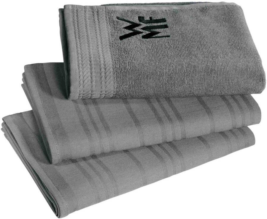 WMF Theedoek 100% katoen met opgestikt logo (set 3-delig)