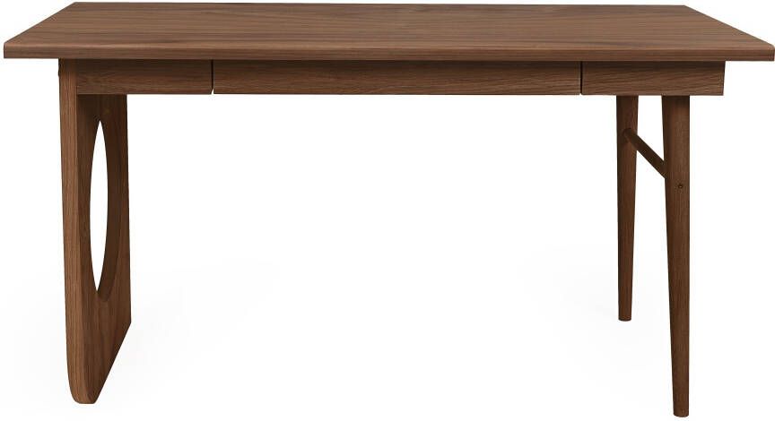 Woodman Bureau BAU chique houtfineer in notenkleur breedte 140 cm