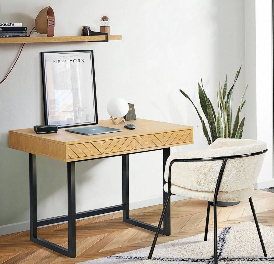 Woodman Bureau Camden scandinavisch design praktisch uittrekbaar met push-to-openfunctie