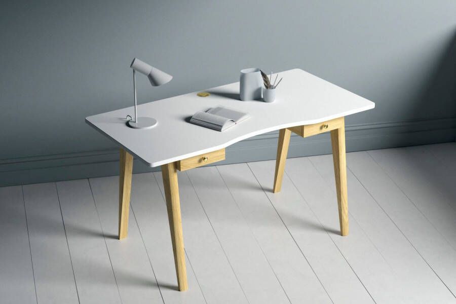 Woodman Bureau NICE in scandinavisch design tafelpoten van massief eiken fsc