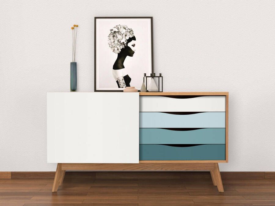 Woodman Dressoir Hilla Commode in trendy Scandinavische look breedte 130 cm