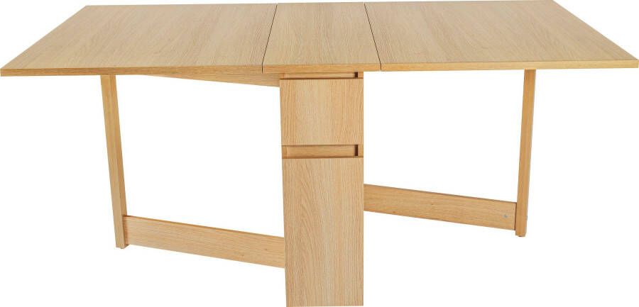 Woodman Eettafel Jasper met een rechthoekig tafelblad en uittrekfunctie breedte 90 cm