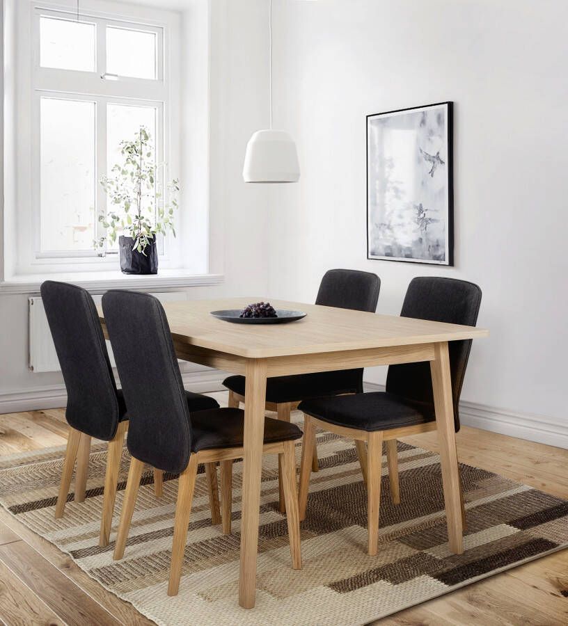 Woodman Eettafel Skagen Houtfineer van eiken Scandinavische flair