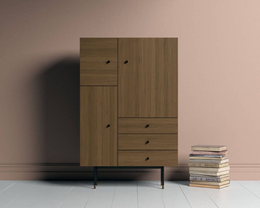 Woodman Highboard Jeugd Kommode Opbergkast met houtfineer van eiken breedte 90 cm FSC