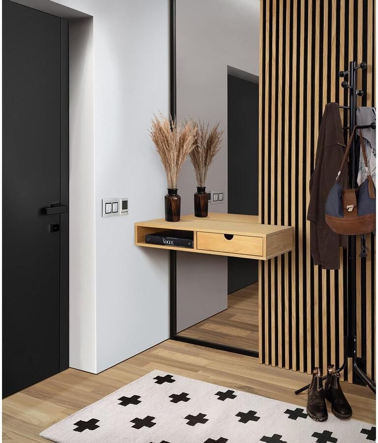 Woodman Bergkast Farsta Met houtfineer van eiken ruimtebesparend wandmontage FSC