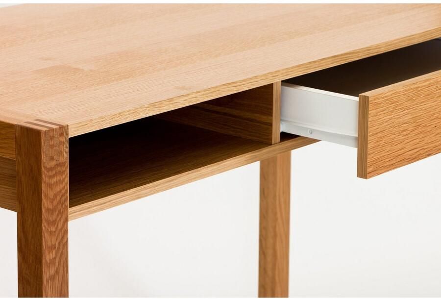 Woodman Bureau New met open plank en lade houtfineer van eiken fsc
